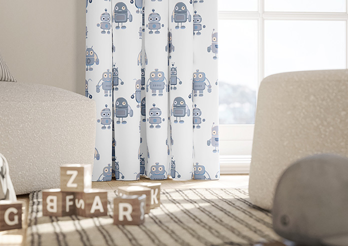 Robo Town, Cyborg Grey - Made to Measure Curtains - Image 5